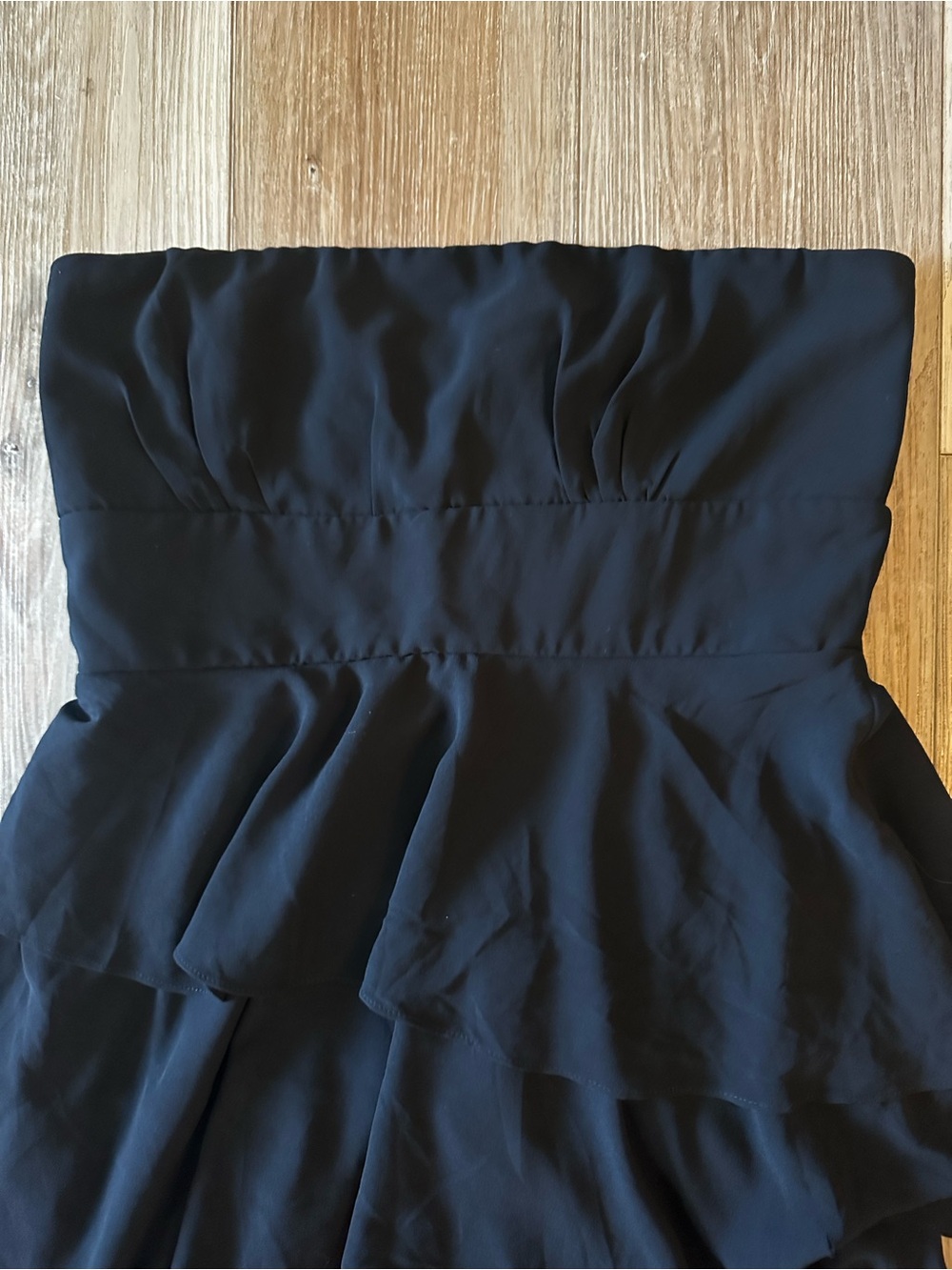 Lulus Strapless Tiered Ruffle Maxi Dress L NWT - Picture 4 of 11